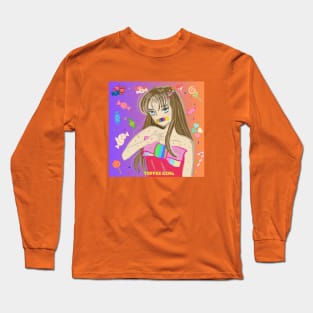 Anime Japanese cartoon style, candy girl Long Sleeve T-Shirt